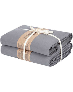 Terra Fringeless XL Bath Bundle - Grey - 2 Pack
