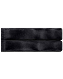 Micro Waffle XL Bath Bundle - 2 Pack - Black