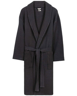 Micro Waffle Robe - Black