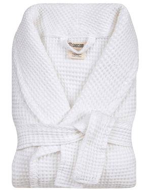 Micro Waffle Robe - Ivory