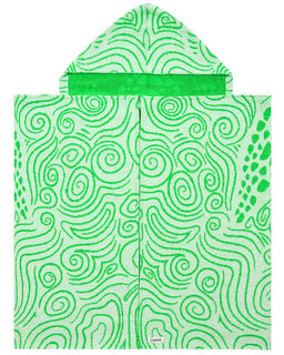 Swirl Turtle Hooded Kids Bath Towel