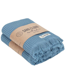 Micro Waffle Hand Bath Bundle - 2 Pack - Slate Blue