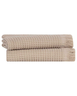 Micro Waffle Hand Bath Bundle - 2 Pack - Sand