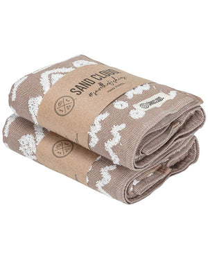 Turtle Mudcloth Hand Bath Bundle - 2 Pack - Taupe