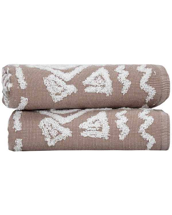 Turtle Mudcloth Hand Bath Bundle - 2 Pack - Taupe