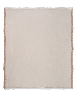 Little Fishies Gauze Receiving Blanket Set - 3 Pack - Natural / Beige / Warm Taupe