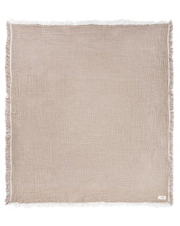 Little Fishies Gauze Receiving Blanket Set - 3 Pack - Natural / Beige / Warm Taupe