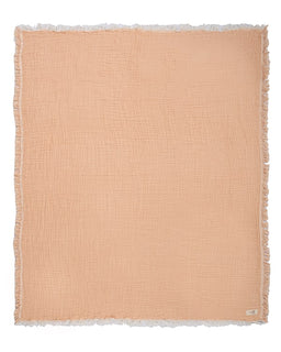 Little Fishies Gauze Receiving Blanket Set - 3 Pack - Seafoam / Peach Fuzz / Natural