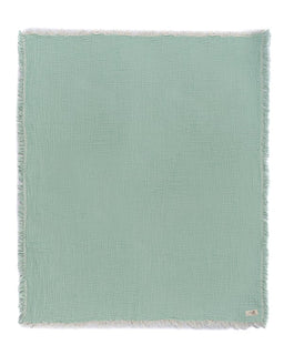 Little Fishies Gauze Receiving Blanket Set - 3 Pack - Seafoam / Peach Fuzz / Natural
