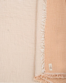 Little Fishies Gauze Receiving Blanket Set - 3 Pack - Seafoam / Peach Fuzz / Natural