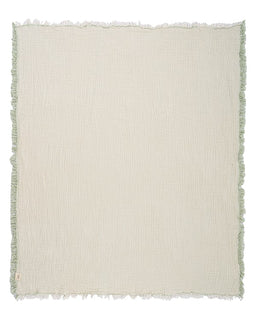 Little Fishies Gauze Receiving Blanket Set - 3 Pack - Sage / Grey / Navy