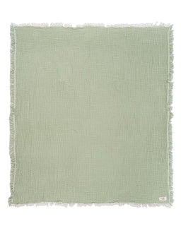 Little Fishies Gauze Receiving Blanket Set - 3 Pack - Sage / Grey / Navy