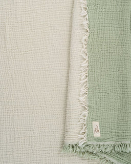 Little Fishies Gauze Receiving Blanket Set - 3 Pack - Sage / Grey / Navy