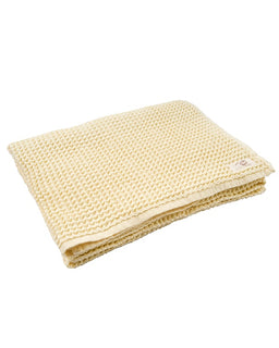 Little Fishies Waffle Blanket - Butter