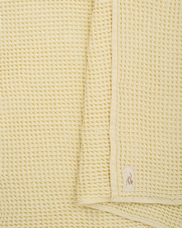 Little Fishies Waffle Blanket - Butter
