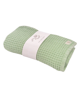 Little Fishies Waffle Blanket - Sage