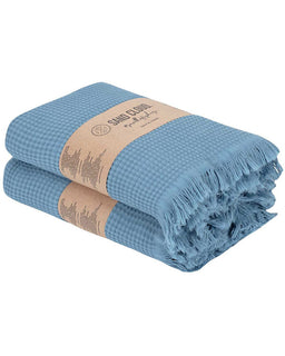 Micro Waffle XL Bath Bundle - 2 Pack -Slate Blue