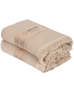 Micro Waffle XL Bath Bundle - 2 Pack -Sand