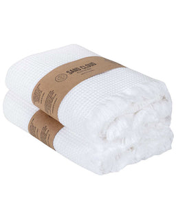 Micro Waffle XL Bath Bundle - 2 Pack -White