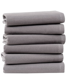 Terra Bath Washcloth  Bundle - 6 Pack - Grey