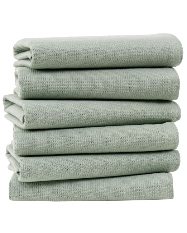 Terra Bath Washcloth Bundle - 6 Pack - Sage