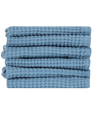 Micro Waffle Bath Washcloth Bundle - 6 Pack - Slate Blue