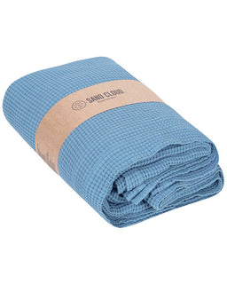 Micro Waffle Shower Curtain - Slate Blue