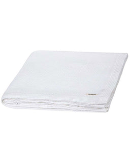 Micro Waffle Shower Curtain - White