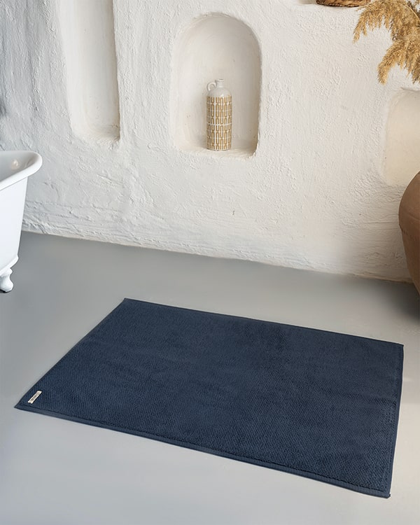 Willow Bath Mat - Navy