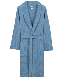 Micro Waffle Robe - Slate Blue