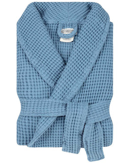 Micro Waffle Robe - Slate Blue