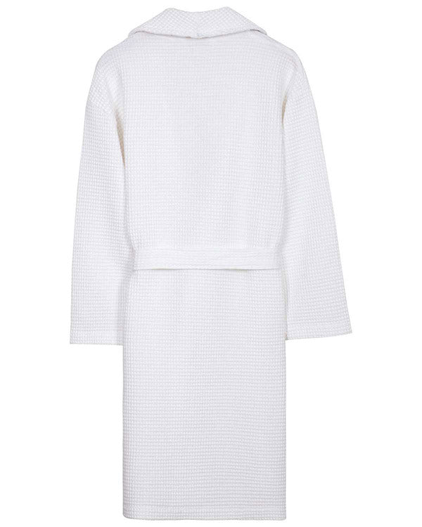 Micro Waffle Robe - Frost White