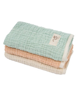 Little Fishies Gauze Burping Cloth Bundle - 3 Pack - Seafoam / Peach Fuzz / Natural