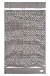 Diamond patterned towel on white background
