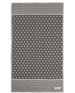 Diamond patterned towel on white background