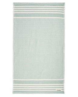 Sage kitchen towel on white background