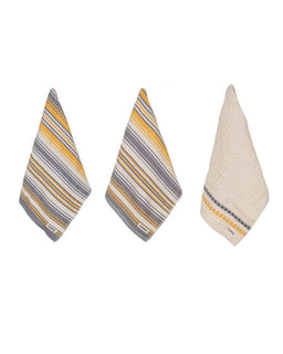 Saffron Stripe Kitchen Towel Bundle - Assorted 3 Pack