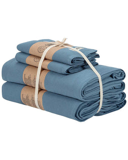 Terra Fringeless XL Bath Bundle 4 Pack Mixed - Slate Blue