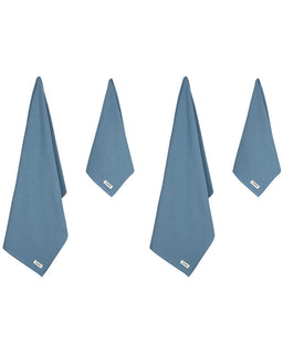 Terra Fringeless XL Bath Bundle 4 Pack Mixed - Slate Blue