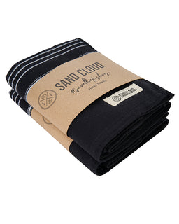 Classic Fringeless Hand Bath Bundle - 2 Pack Black