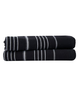 Classic Fringeless Hand Bath Bundle - 2 Pack Black