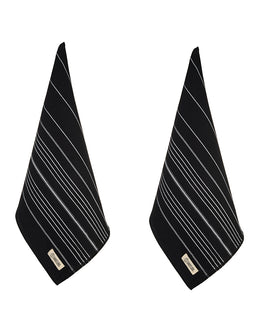 Classic Fringeless Hand Bath Bundle - 2 Pack Black