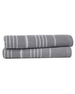 Classic Fringeless Hand Bath Bundle 2 Pack  - Grey