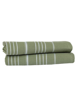 Classic Fringeless Hand Bath Bundle 2 Pack - Hedge Green