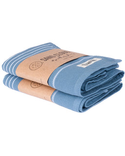 Classic Fringeless Hand Bath Bundle 2 Pack - Slate Blue