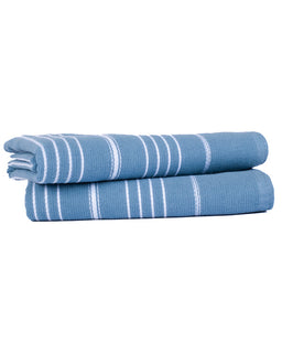Classic Fringeless Hand Bath Bundle 2 Pack - Slate Blue