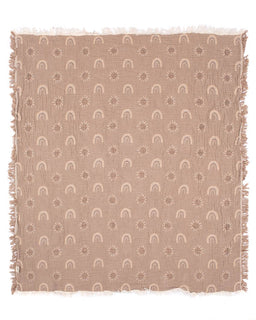 Rainbow Gauze Receiving Blanket Single with Pouch