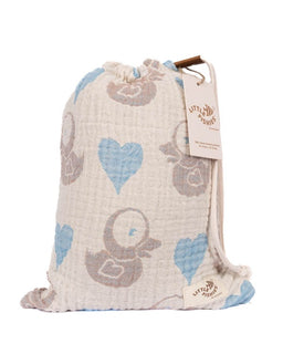 Ducky Gauze Receiving Blanket Single with Pouch