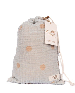 Choo-Choo Train Gauze Receiving Blanket Single with Pouch