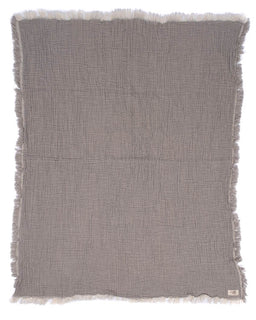 Little Fishies Gauze Receiving Blanket - Grey